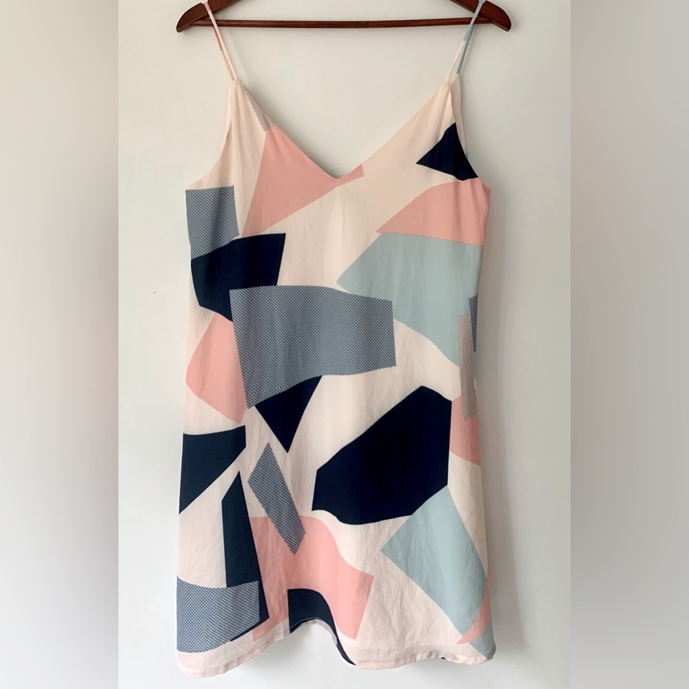 Fully lined abstract pattern dress